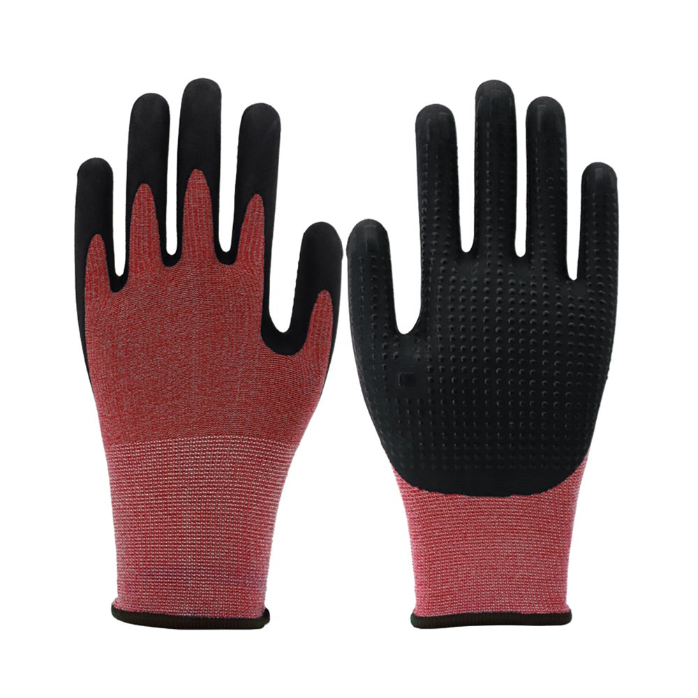 Black Foam Nitrile Safety GlovesNT851