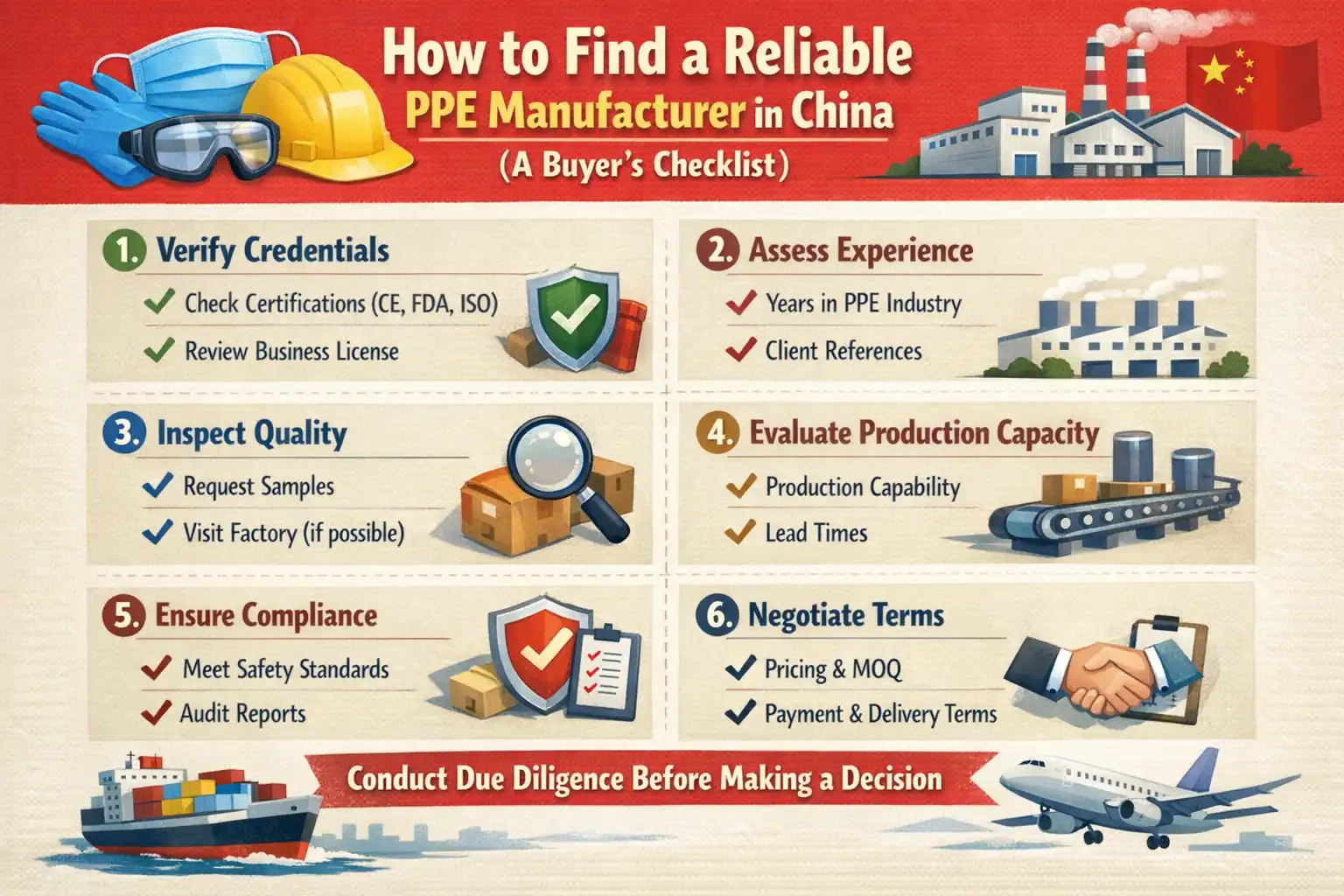 How to Find a Reliable PPE Manufacturer in China (A Buyer's Checklist)