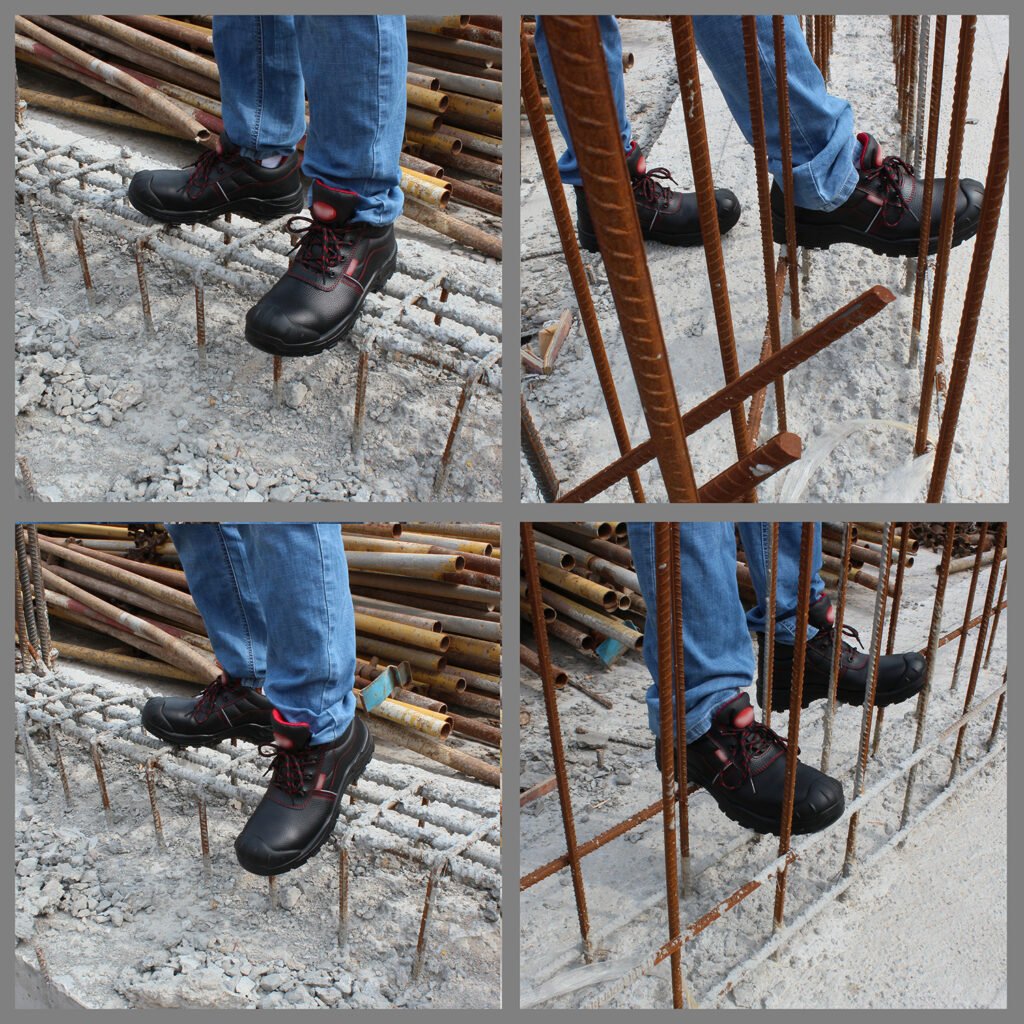 Safety shoe construction site testing